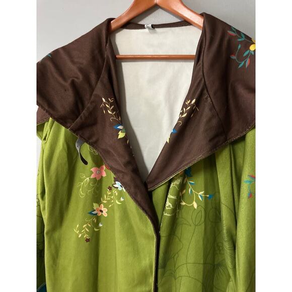 Womens Size L Miss Look Legends Of The Forest Coat Cape - Picture 3 of 8